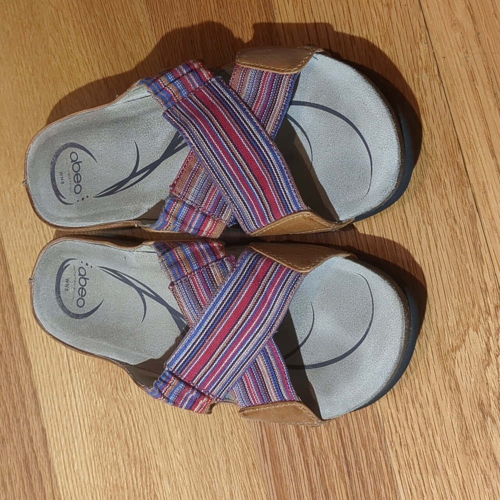 Abeo BIO System Neutral Footbed Sandals Black Sz 8